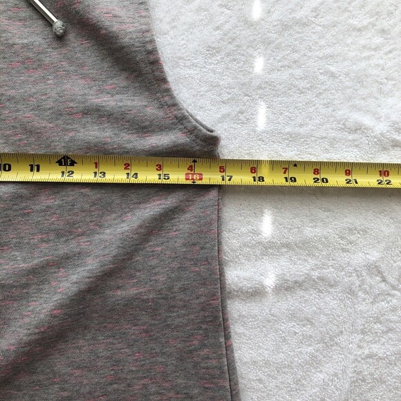 VENUS WOMENS SIZE SMALL ROMPER SHORT JUMP SUIT GRAY/PINK SLEVELESS HOODI WG - Picture 8 of 10